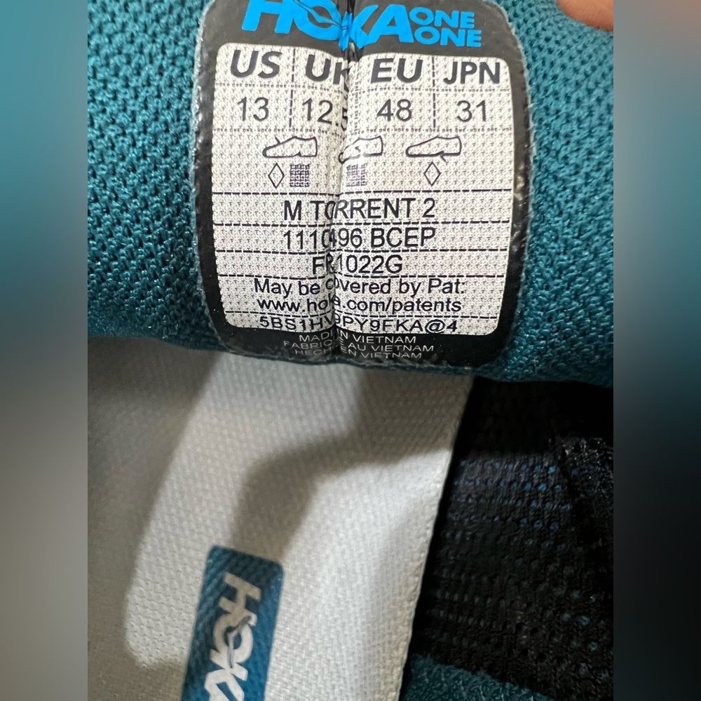 Hoka Teal and Black Athletic Shoes - Picture 11 of 12